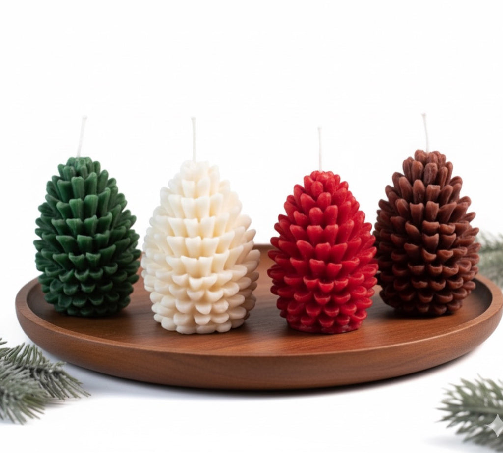 scented pinecone candle