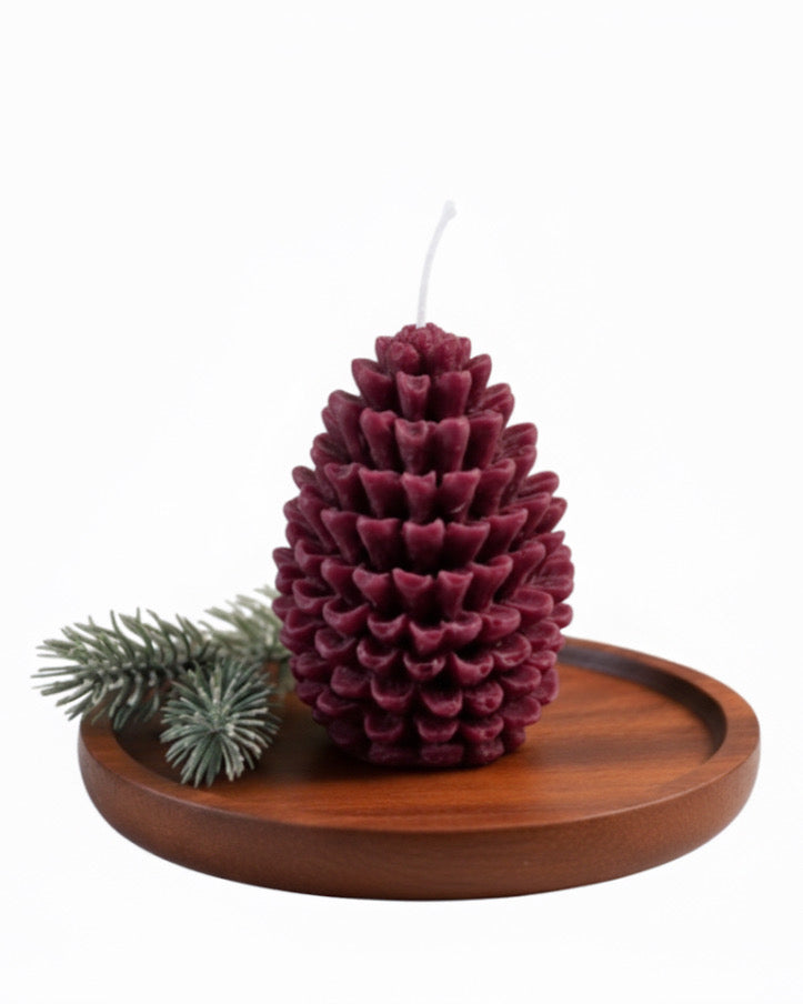 scented pinecone candle
