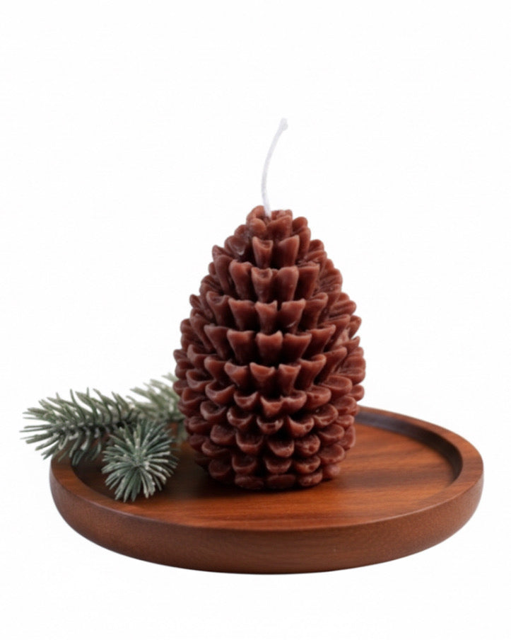 scented pinecone candle