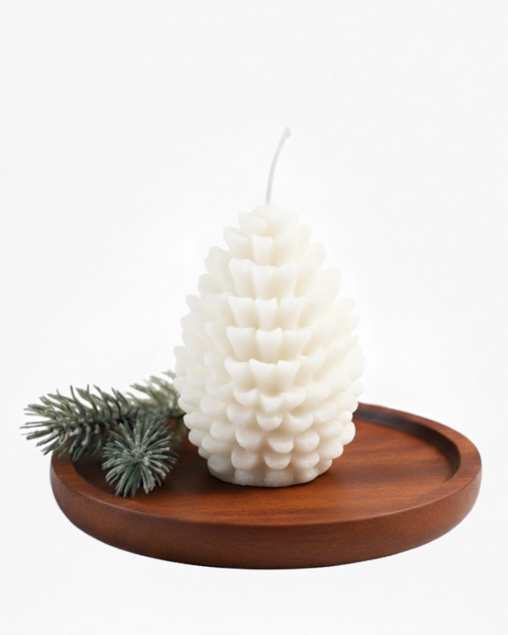 scented pinecone candle