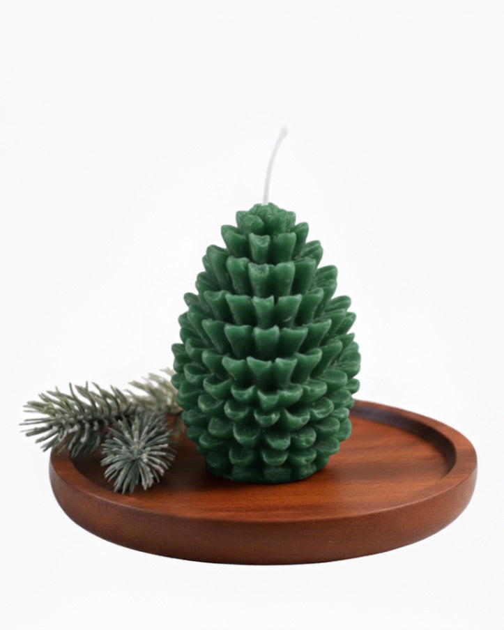 scented pinecone candle