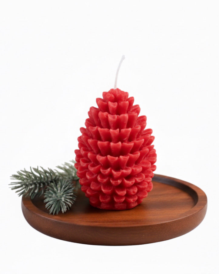 scented pinecone candle