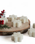 Scented snowflake soy wax candle