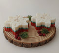 Scented three layer christmas snowflake candle