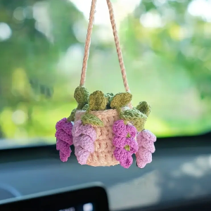 Crochet lavender hanging Pot