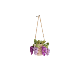 Crochet lavender hanging Pot